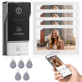 TMEZON 1080P Video Doorbell Door Chime Intercom Entry System LCD Monitor