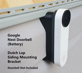 Google Nest Video Doorbell Battery Dutch Lap 4.5 Siding Mounting Bracket Wedge