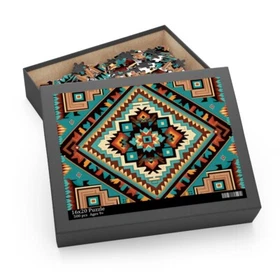 Puzzle (120, 252, 500-Piece) Southwestern Navajo Pattern Native American Aztec