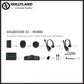 Hollyland Solidcom C1 Pro 1000ft Full-Duplex Wireless Intercom Headset System 