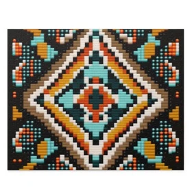 Puzzle (120, 252, 500-Piece) Southwestern Navajo Pattern Native American Aztec