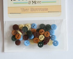 Tiny Round Buttons Sew-Thru / Buttons Galore / 9 Colors to Choose / Sew & Quilt