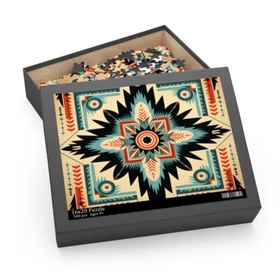 Puzzle (120, 252, 500-Piece) Southwestern Navajo Pattern Native American Aztec