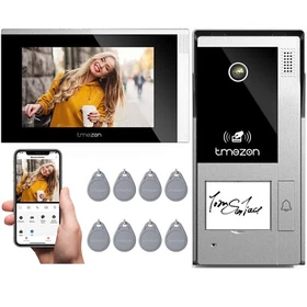 TMEZON HD WIFI Video Doorbell Security Intercom System 2x7'' Touch Monitor RFID