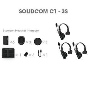 Hollyland Solidcom C1 4S 6S 8S full-duplex Wireless Intercom Headset System 1100