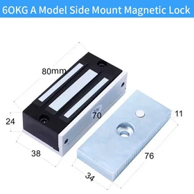 DC12V 60KG 130Lbs Holding Force Mini Access Control Electric Magnetic Lock Side 