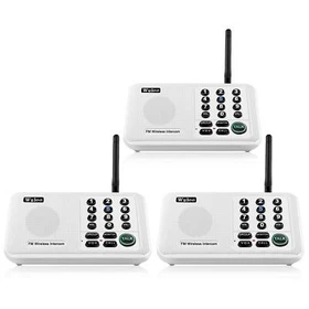 Wuloo 1 Mile FM Wireless Intercoms System for Home Business Office Room Intercom