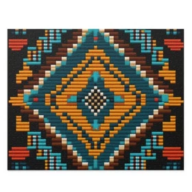 Puzzle (120, 252, 500-Piece) Southwestern Navajo Pattern Native American Aztec