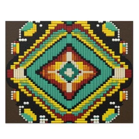 Puzzle (120, 252, 500-Piece) Southwestern Navajo Pattern Native American Aztec
