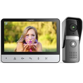 TMEZON Video Doorbell Ring Intercom Entry System 2x LCD Monitor IP65 Waterproof
