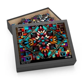 Puzzle (120, 252, 500-Piece) Southwestern Navajo Pattern Native American Aztec