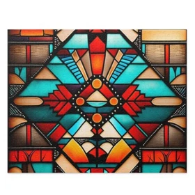 Puzzle (120, 252, 500-Piece) Southwestern Navajo Pattern Native American Aztec