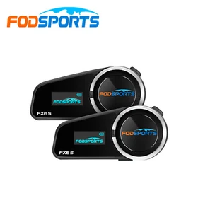 Fodsports FX6S 1KM 6Way Motorcycle Intercom Bluetooth 5 Helmet Headset Climbing