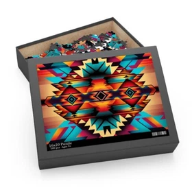 Puzzle (120, 252, 500-Piece) Southwestern Navajo Pattern Native American Aztec