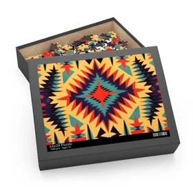 Puzzle (120, 252, 500-Piece) Southwestern Navajo Pattern Native American Aztec