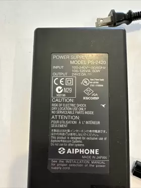 PS-2420 AIPHONE Intercom Power Supply Cord #2