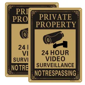 673143973960 AMEXIU Pack Private Property Trespassing Sign
