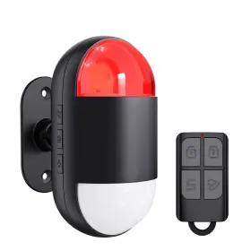 RC531BLACK AMHEY Motion Sensor Alarm Wireless Detector Siren