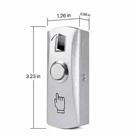 190373225251 AMOCAM Panel Door Push Buttons Zinc Alloy Exit #3