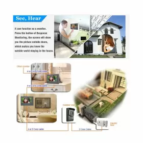 669614774976 AMOCAM Video Intercom Wired Monitor Doorphone #2