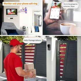 721927700186 AMOCAM Wireless Ip Video Doorbell Intercom Wifi #3