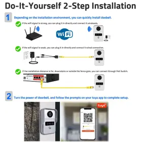 721927700469 AMOCAM Wifi Video Doorbell Camera Ethernet Cable #2