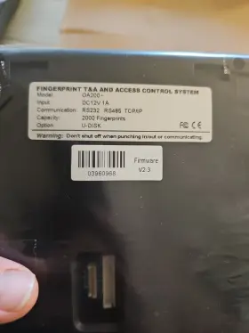 OA200 ANVIS Fingerprint Access Control #2