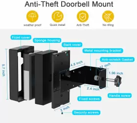 651312423492 AOZTSUN Anti Theft Doorbell Door Mount Drill #2