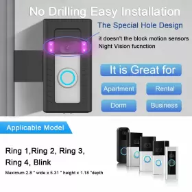 651312423492 AOZTSUN Anti Theft Doorbell Door Mount Drill #3