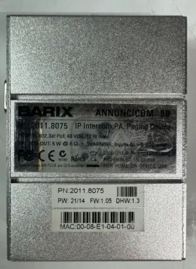 2011.8074 BARIX Annuncicom Ip Paging Intercom Device #2