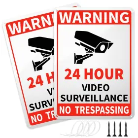 616943699579 BESTUNE Video Sign Security Camera Warning