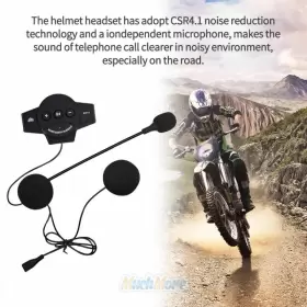 BT-10 BFVV Usb Rechargeable Bluetooth Helmet Headphone Mic #2