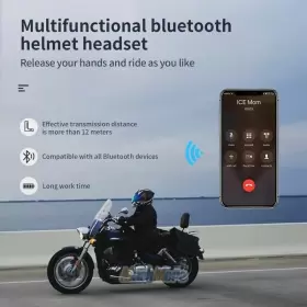 BT-10 BFVV Usb Rechargeable Bluetooth Helmet Headphone Mic #3