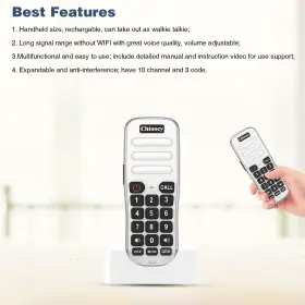 631661960077 CHTOOCY Rechargeable Handheld Intercoms Wireless #3