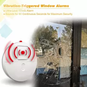 087306545797 EVA LOGIK Window Alarm Loud Vibration Sensors Vi #2