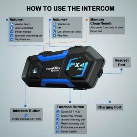 313103511503 FODSPORTS Bluetooth Headset Pro Helmet Intercom #3