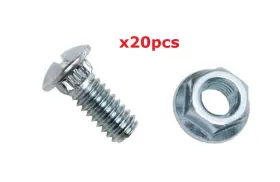 8FHTB-NUTS GARAGE HARDWARE Door Track Bolt Serrated Flange