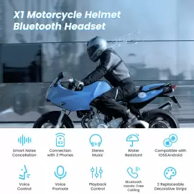 37049315972-1 GEARELEC Helmet Headset Wireless Bluetooth #2