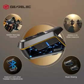 GX12 GEARELEC Intercom Bluetooth Helmet Headset Hifi Music