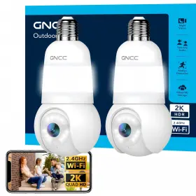 850070296632 GNCC Light Bulb Security Camera Wireless Night