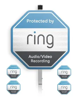 RONUN-NOV-110313 H-RONUN Ring Security Yard Sign Stickers Kit