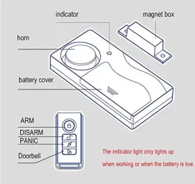 664248657237 HENDUN Wireless Door Alarm Remote Windows Sensor #3