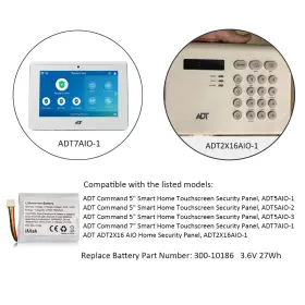695790573652 IMAH Lithium Ion Battery Adt Command Smart Panel #2