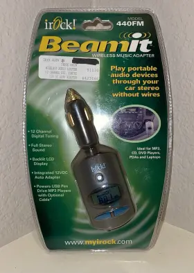 440FM IROCK Beamit Wireless Music Adapter