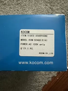 KVM-524GS KOCOM Video Doorphone Eia Ac Power Cable #3