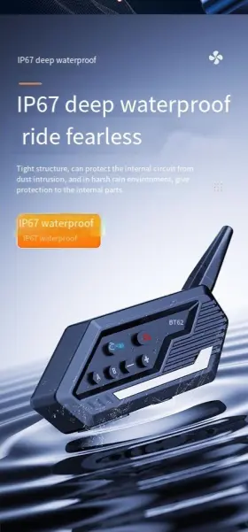 BT62 KUBITE Rider Travel Helmet Bluetooth Headset Intercom