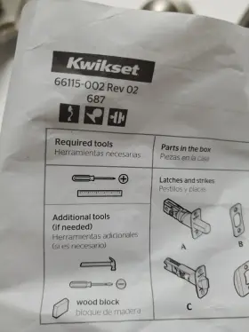 687DAXP KWIKSET Dakota Handleset Single #2
