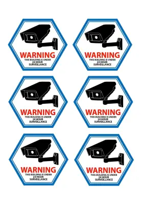 633841191110 MANDALA CRAFTS Hexagon Adhesive Security Camera