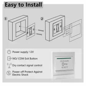 704966611521 MKTSTLEAT Push Door Release Exit Switch Com #3