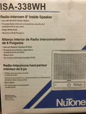 ISA338WH NUTONE Intercom Speaker